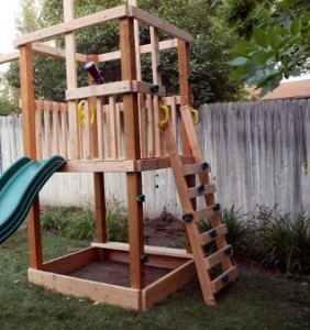 wood swing set